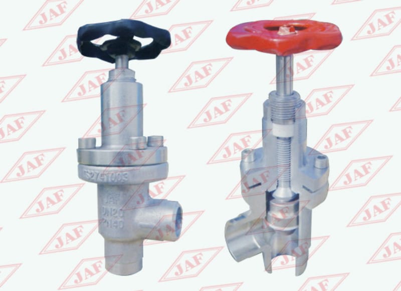 對(duì)焊直角截止閥J64F（B）-25(40）、對(duì)焊直角節(jié)流閥L61F(B)-25(40）